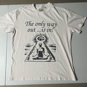 Gallery White Short Sleeve Tee with Minimalist Graphic